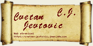 Cvetan Jevtović vizit kartica